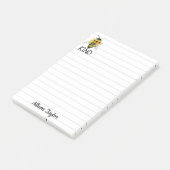 名前をカスタムするポストItノートBee優しいひまわり花 ポストイット (アングル)