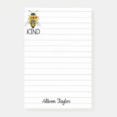 名前をカスタムするポストItノートBee優しいひまわり花 ポストイット (正面)