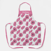 名前をカスタムするポピー花柄エプロン エプロン (正面)