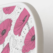 名前をカスタムするポピー花柄 ピックルボールラケット (左詳細)