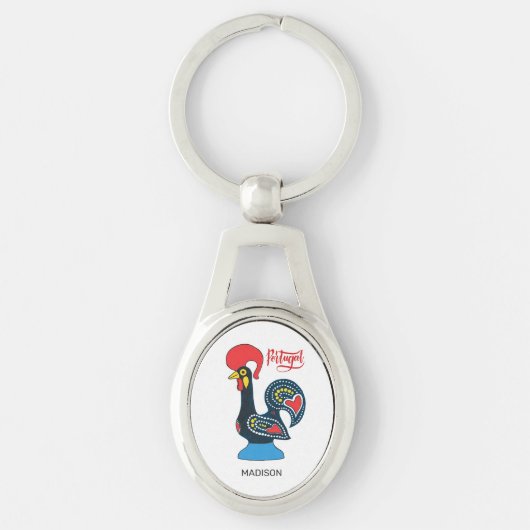 名前をカスタムするポルトゥギェスルースター キーホルダー (正面)