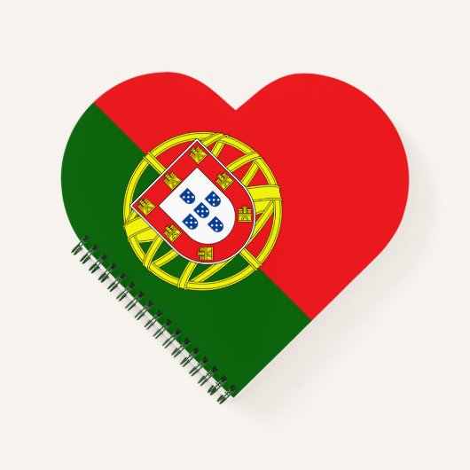 名前をカスタムするポルトガル国旗 ノートブック (正面)
