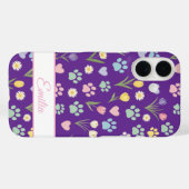 名前をカスタムするポープリント&ハート電話ケース Case-Mate iPhoneケース (裏面 (横))