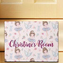 名前をカスタムするマイスウィートバレリーナ ドアマット