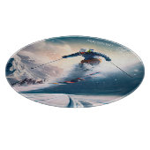 名前をカスタムするマウンテンスキーヤー カッティングボード (角)