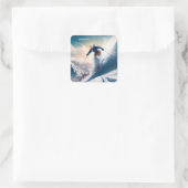 名前をカスタムするマウンテンスキーヤー スクエアシール (バッグ)