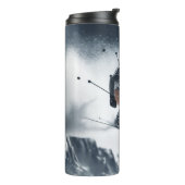 名前をカスタムするマウンテンスキーヤー タンブラー (回転左)