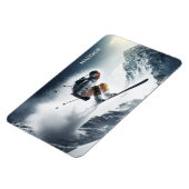 名前をカスタムするマウンテンスキーヤー マグネット (左側)