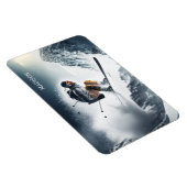 名前をカスタムするマウンテンスキーヤー マグネット (右側)