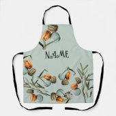 名前をカスタムするマカロンデザインオールオーバープリントエプロン エプロン (正面)