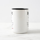 名前をカスタムするマグお母さん、誕生日ギフトお母さん ツートーンマグカップ (中央)