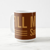 名前をカスタムするマグカップを埋める コーヒーマグカップ (正面左)