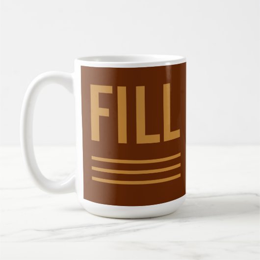 名前をカスタムするマグカップを埋める コーヒーマグカップ (左)