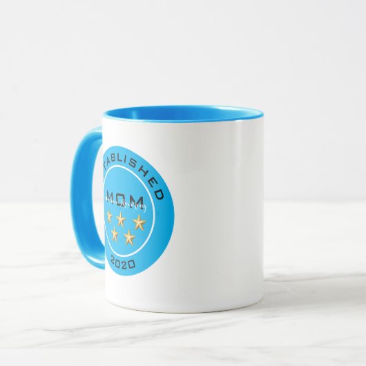 名前をカスタムするマグカップ、5つ星ママ母の日の贈り物 マグカップ (正面左)