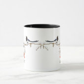 名前をカスタムするマグパイガーデンバード自然アート マグカップ (中央)