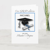 名前をカスタムするマスターズディグリーマンディスタンスブルー カード (正面)