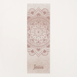 名前をカスタムするマンダラオムバラ金ゴールドグリッターエクササイズ ヨガマット