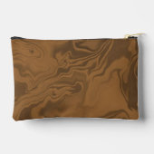 名前をカスタムするマーブルブラウン アクセサリーポーチ (裏面)