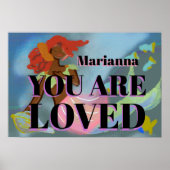 名前をカスタムするマーメイドやる気を起こさせる引用文 ポスター (正面)