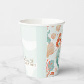 名前をカスタムするマーメイドバッシュ誕生日パーティー紙カップ 紙コップ (左)