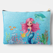 名前をカスタムするマーメイドメイクアップバッグ アクセサリーポーチ (裏面)