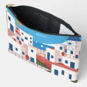 名前をカスタムするミコノスギリシャ アクセサリーポーチ (見開き)