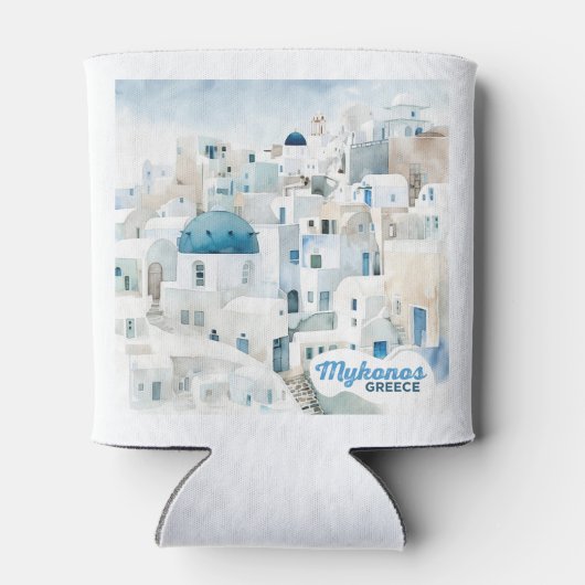 名前をカスタムするミコノスギリシャ 缶クーラー (裏面)