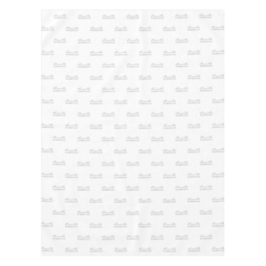 名前をカスタムするミセス・ウェディング・パーティーのテーブルクロス テーブルクロス (正面)