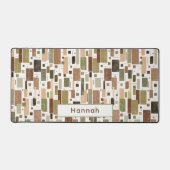 名前をカスタムするミッドセンチュリーモダンホームオフィスレトロ デスクマット (正面)