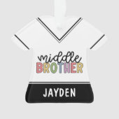 名前をカスタムするミドルブラザーカワイイパーソナライズされた オーナメント (正面)