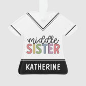 名前をカスタムするミドル姉カワイイパーソナライズされた オーナメント (正面)