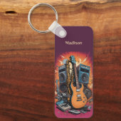 名前をカスタムするミュージカル楽器 キーホルダー (正面)