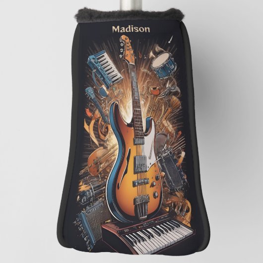 名前をカスタムするミュージカル楽器 ゴルフヘッドカバー (回転90)