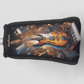 名前をカスタムするミュージカル楽器 ゴルフヘッドカバー (正面)