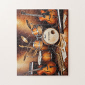 名前をカスタムするミュージカル楽器 ジグソーパズル (縦)