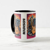 名前をカスタムするミュージカル楽器 マグカップ (正面左)