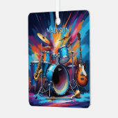 名前をカスタムするミュージカル楽器 メタルオーナメント (正面左)