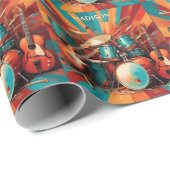 名前をカスタムするミュージカル楽器 ラッピングペーパー (ロールコーナー)