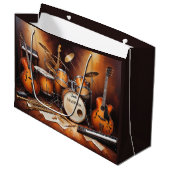 名前をカスタムするミュージカル楽器 ラージペーパーバッグ (正面アングル)