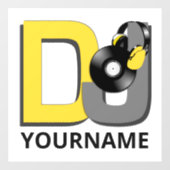 名前をカスタムするミュージックDJ ウィンドウサイン (シート)