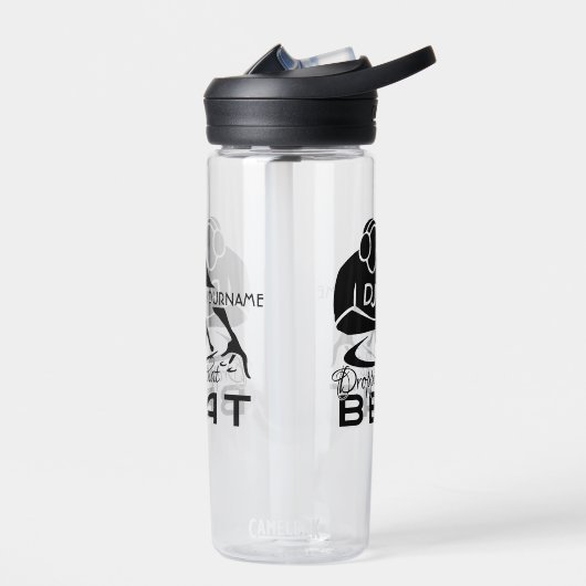 名前をカスタムするミュージックDJ ウォーターボトル (左面)