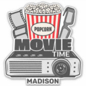 名前をカスタムするムービー時間 シール (正面)