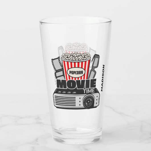 名前をカスタムするムービー時間 タンブラーグラス (裏面)