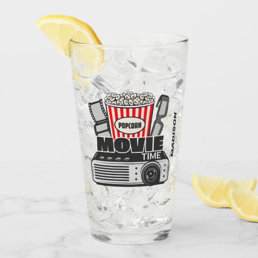 名前をカスタムするムービー時間 タンブラーグラス (アイス正面)