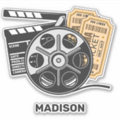 名前をカスタムするムービー シール (正面)