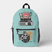 名前をカスタムするムービー プリントバックパック (正面)