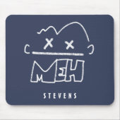 名前をカスタムするメおもしろい顔絵文字 マウスパッド (正面)