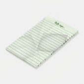 名前をカスタムするメッセージライターパステルグリーンジオメトリ ポストイット (アングル)