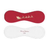 名前をカスタムするメリークリスマスサンタトナカイ金ゴールド 野球ボール (パネル)