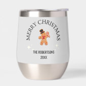 名前をカスタムするメリークリスマスジンジャーブレッドマングレー (左面)